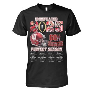 Undefeated 2025 Perfect Season Go Hoosiers Signature Shirt 1