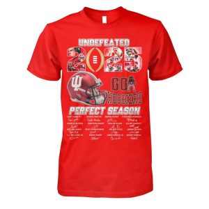 Undefeated 2025 Perfect Season Go Hoosiers Signature Shirt