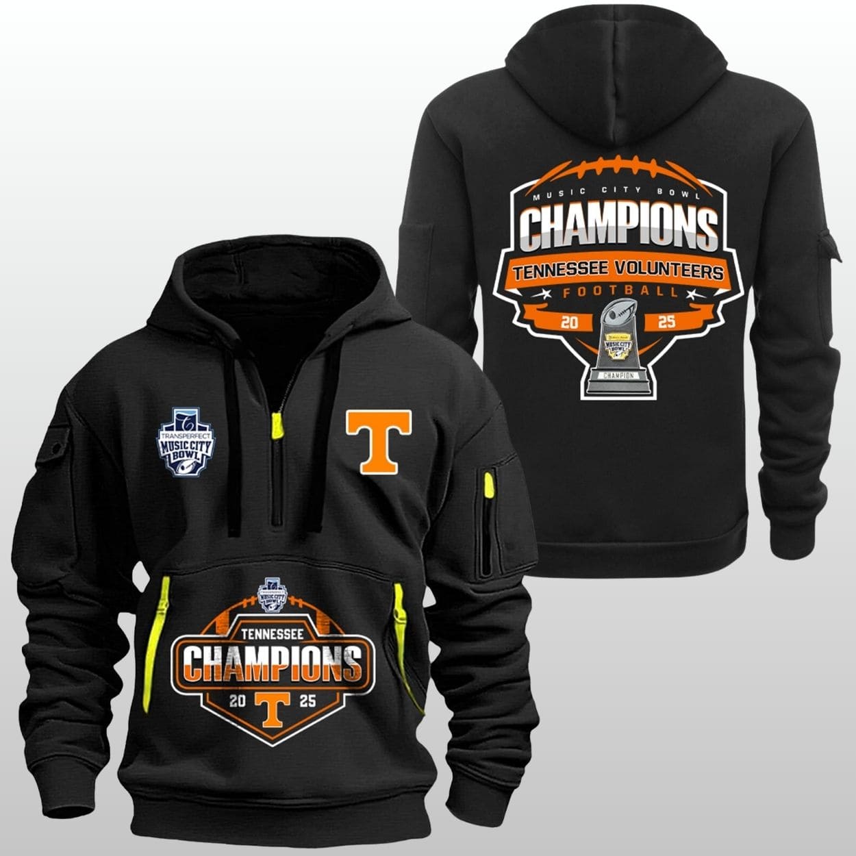 Volunteers Music City Bowl Champions 2025 Quarter Zip Hoodie 2 Volunteers Music City Bowl Champions 2025 Quarter Zip Hoodie 2