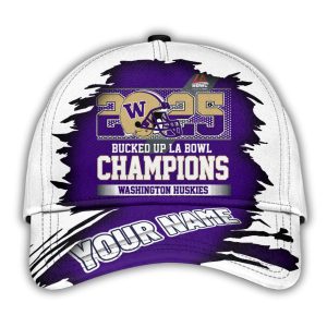 Washington Huskies 2025 Bucked Up La Bowl Champions Hat 1
