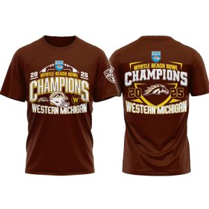 Western Michigan 2025 Myrtle Beach Bowl Champions T Shirt