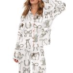 Women's Horse Girl Silky Satin Pajama Set