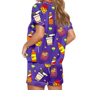 Women's Spicy Snacks Silky Satin Pajama Set 3