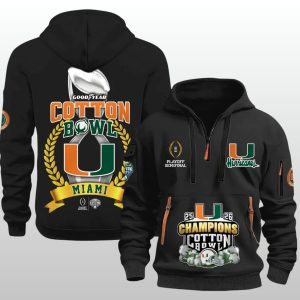 2025 Hurricanes Cotton Bowl Champions Quarter Zip Hoodie
