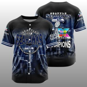 2026 Seattle Seahawks LX Champions Commemorative Baseball Jersey 1