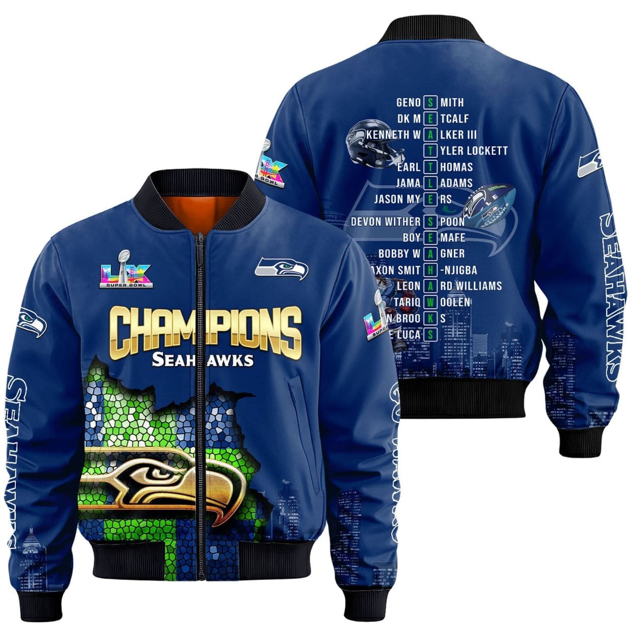 2026 Seattle Seahawks LX Champions Commemorative Jacket 2026 Seattle Seahawks LX Champions Commemorative Jacket
