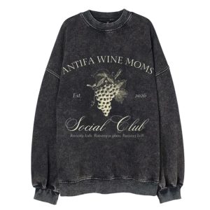 Antifa Wine Mom Social Club Est 2026 Sweatshirt