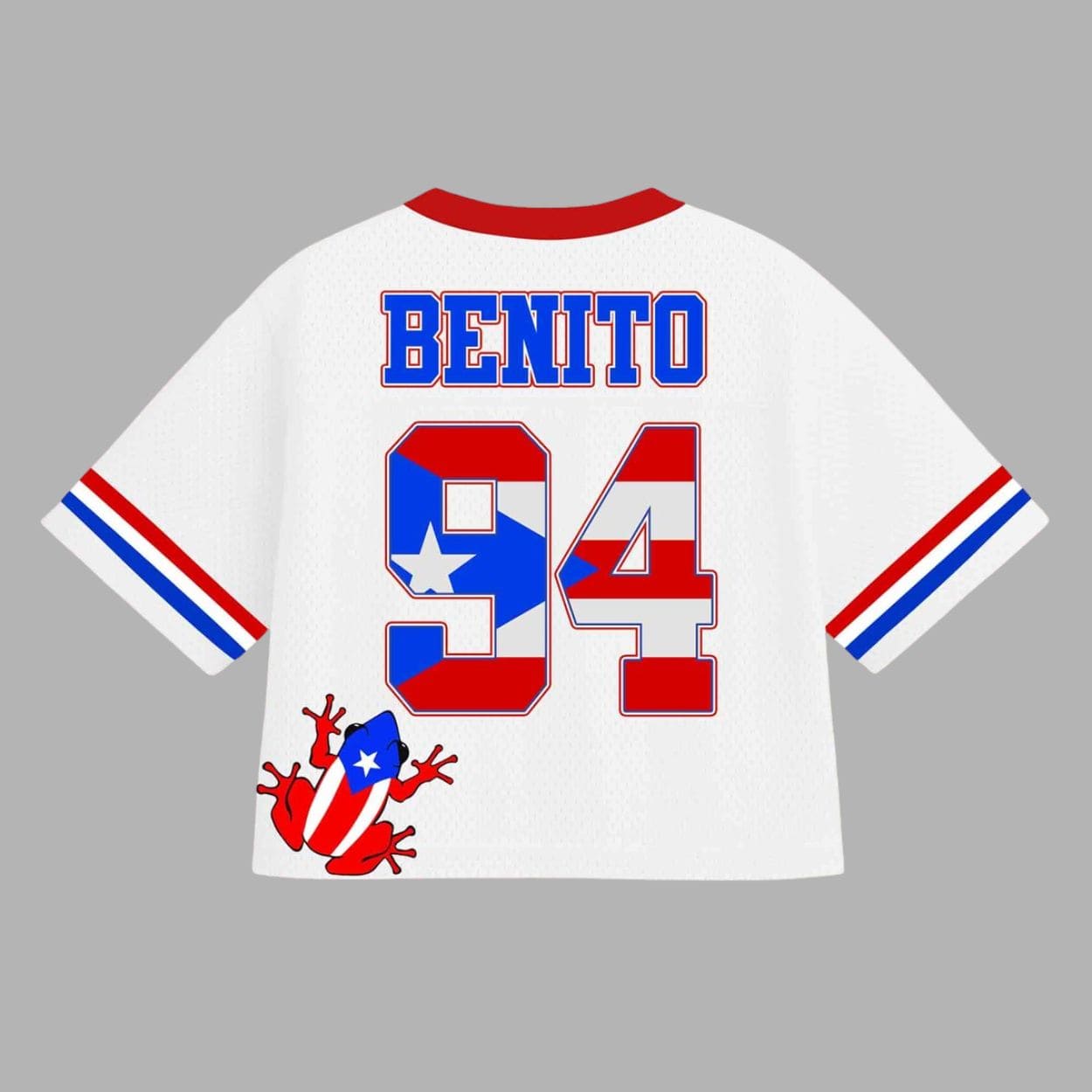 Bad Bunny Benito Bowl LX Croptop Football Jersey Bad Bunny Benito Bowl LX Croptop Football Jersey