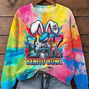 Bad Bunny Team Benito Bowl LX 2026 Printed Casual Sweatshirt 1