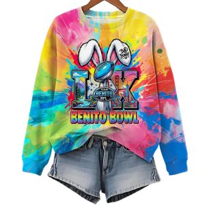 Bad Bunny Team Benito Bowl LX 2026 Printed Casual Sweatshirt