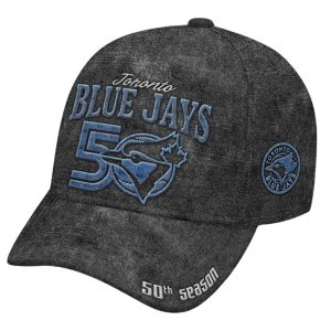 Toronto Blue Jays 50th Season Commemorative Denim Wash Cap 1 Toronto Blue Jays 50th Anniversary cap