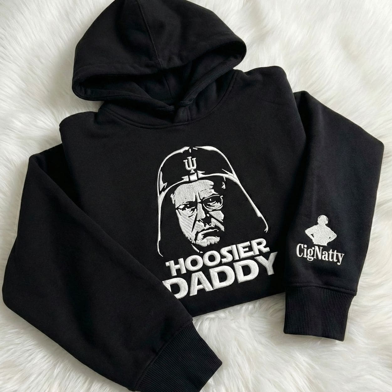 Coach Cignetti Hoosier Daddy Cignatty Embroidered Hoodie Coach Cignetti Hoosier Daddy Cignatty Embroidered Hoodie