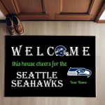 Customized Welcome This House Cheers For The Seahawks Doormat For 12 Fans