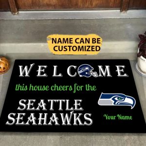 Customized Welcome This House Cheers For The Seahawks Doormat