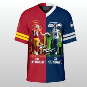 Darnold Trojans On Saturday Seahawks On Sundays Jersey 1