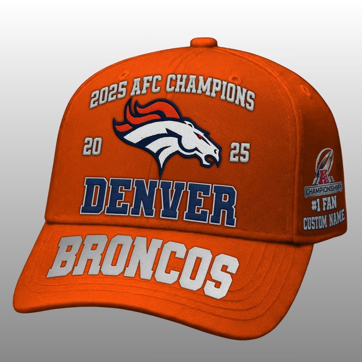 Denver Broncos 2025 AFC Champions Commemorative Hat Denver Broncos 2025 AFC Champions Commemorative Hat