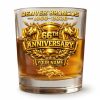Personalized Denver Broncos 66th Anniversary Whiskey Glass