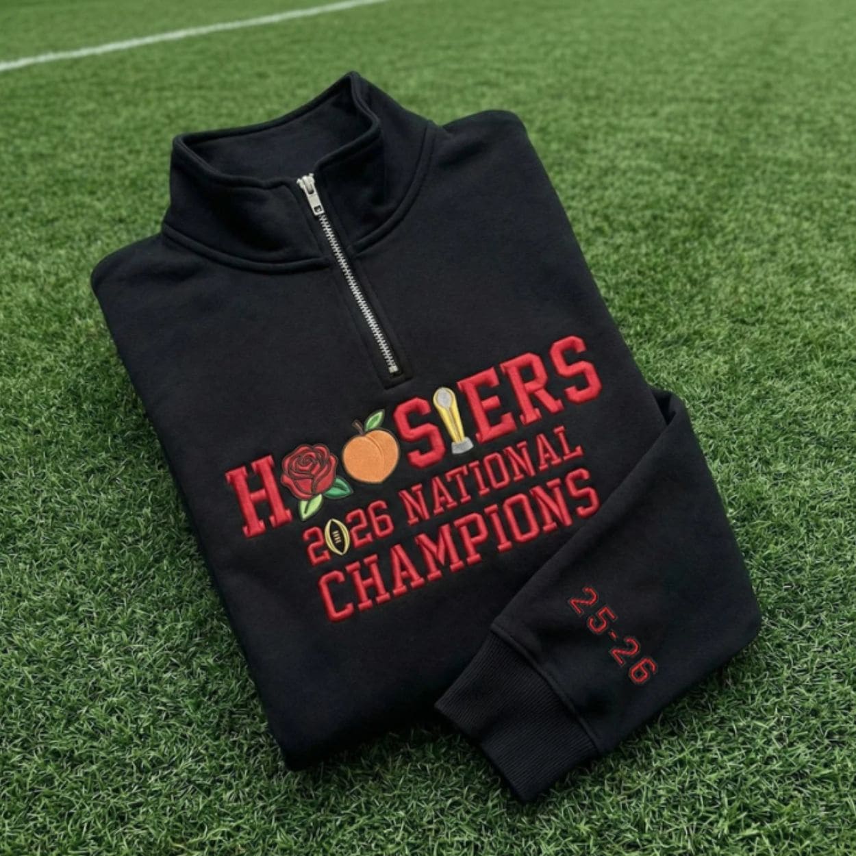 Hoosiers 2026 National Champions Quarter-Zip Sweatshirt – Limited Edition Anniversary Collection Hoosiers 2026 National Champions Quarter-Zip Sweatshirt – Limited Edition Anniversary Collection