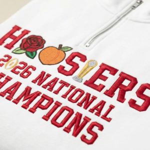 Hoosiers 2026 National Champions Quarter-Zip Sweatshirt – Limited Edition Anniversary Collection 3 Embroidered Hoosiers 2026 National Champions Quarter Zip Sweatshirt 3