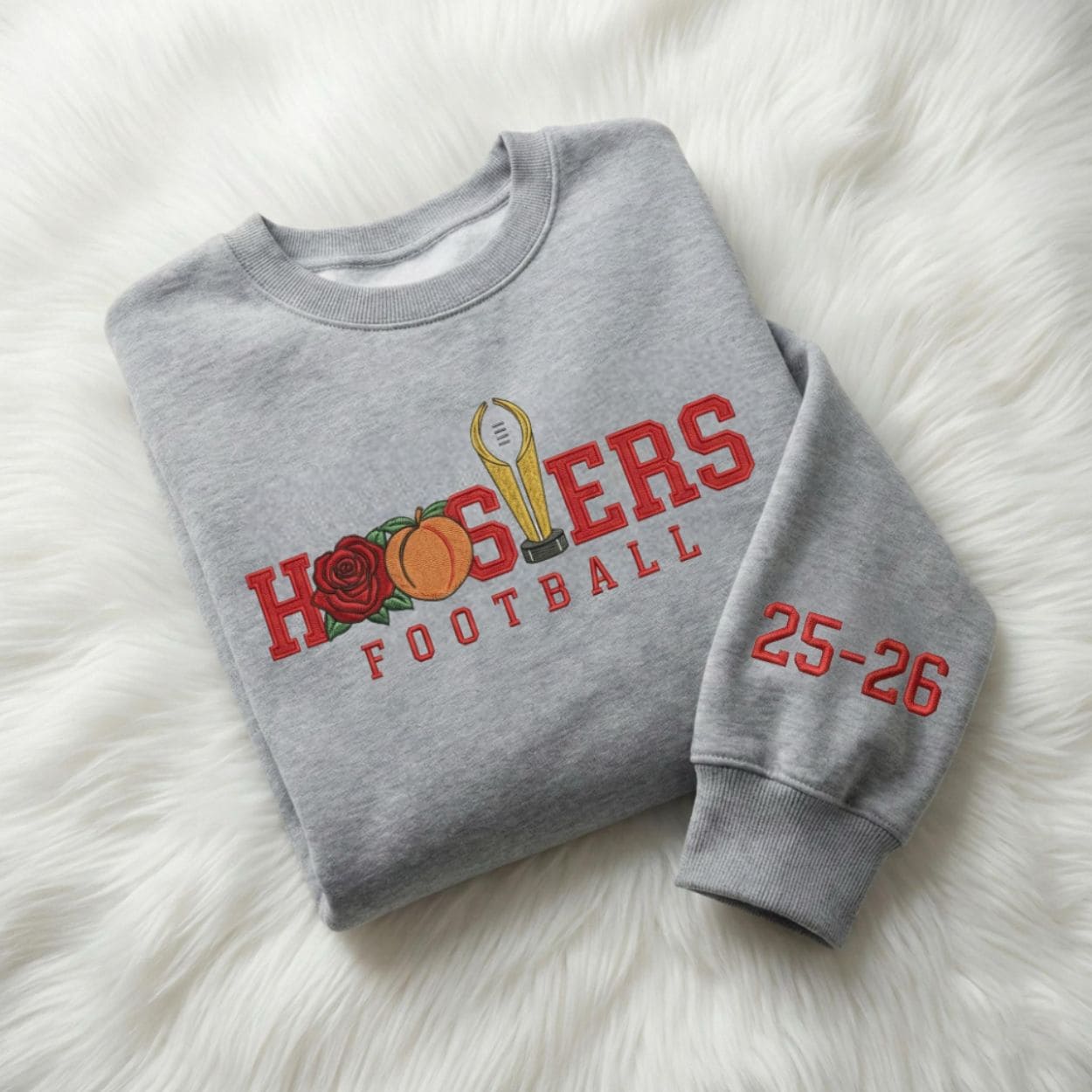 Embroidered Indiana Hoosiers 2025 National Champions Sweatshirt Embroidered Indiana Hoosiers 2025 National Champions Sweatshirt