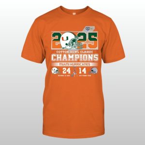 Hurricanes 2025 Cotton Bowl Champions Shirt