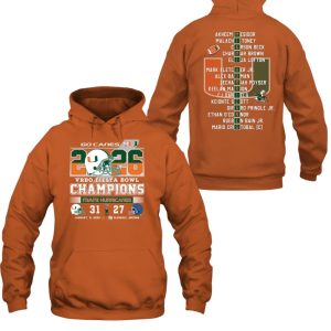Hurricanes 31 27 Rebels 2026 Fiesta Bowl Champions Shirt 3