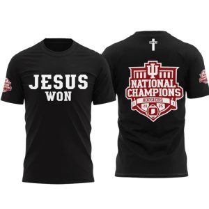 Indiana Hoosiers Jesus Won 2026 National Champions Shirt 1