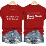 Justice For Goodness Not A Woman Say Her Name Renee Nicole Good Print V-Neck T-Shirt