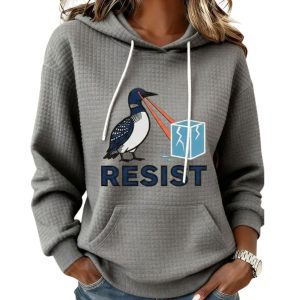 Laser Loon RESIST Print Waffle Hoodie 1 Laser Loon RESIST Print Waffle Hoodie 4