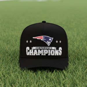 New England Patriots 2025 2026 Conference Champions Locker Room Snapback Cap 1