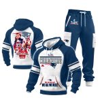 New England Patriots 2025 AFC Champions Limited Edition Waffle Hoodie Set