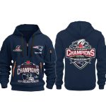 New England Patriots 2025 AFC Champions Quarter Zip Hoodie