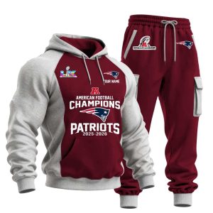 New England Patriots American Football Champions LX 2025-2026 Hoodie Set 1 New England Patriots American Football Champions LX 2025 2026 Hoodie Set 4