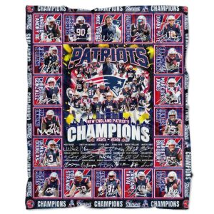 New England Patriots Champions 2025 2026 Commemorative Blanket 1