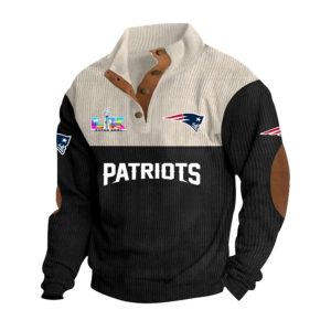 New England Patriots SBLX Stand Up Collar Sweatshirt 1