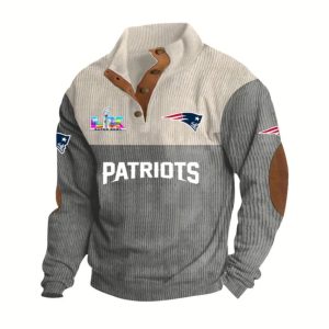 New England Patriots SBLX Stand Up Collar Sweatshirt 2