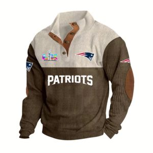 New England Patriots SBLX Stand Up Collar Sweatshirt 3