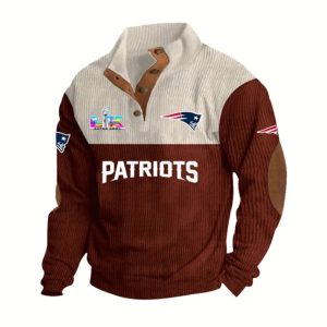 New England Patriots SBLX Stand Up Collar Sweatshirt 4