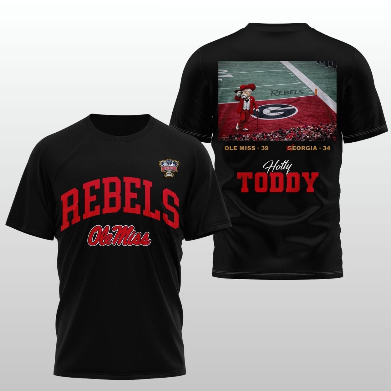 Ole Miss Defeats Georgia 39-34 To Win The Sugar Bowl Shirt Ole Miss Defeats Georgia 39-34 To Win The Sugar Bowl Shirt