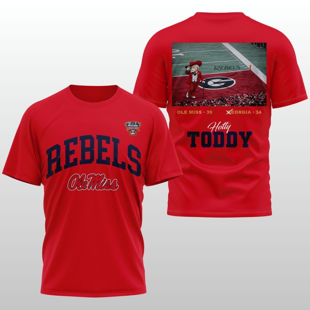 Ole Miss Defeats Georgia 39-34 To Win The Sugar Bowl Shirt Ole Miss Defeats Georgia 39-34 To Win The Sugar Bowl Shirt