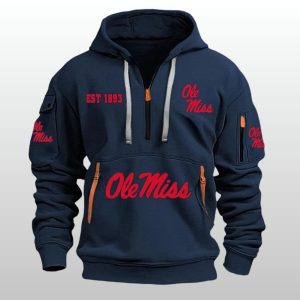 Ole Miss Est 1893 Quarter Zip Hoodie 1