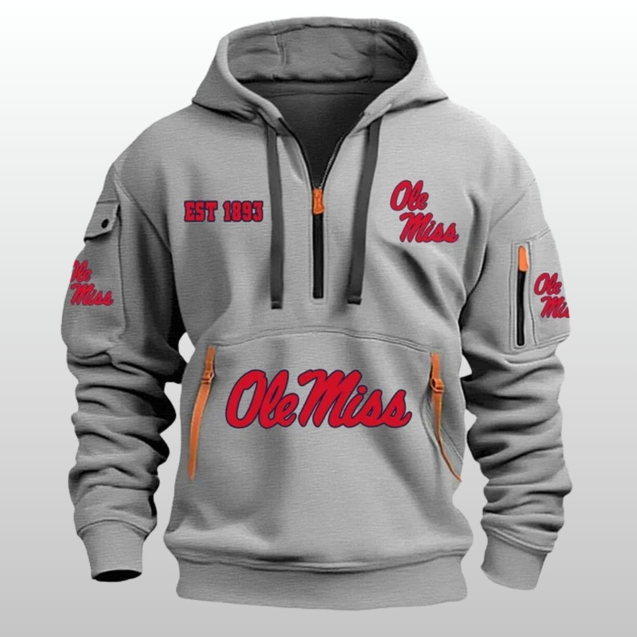 Ole Miss Est 1893 Quarter Zip Hoodie Ole Miss Est 1893 Quarter Zip Hoodie