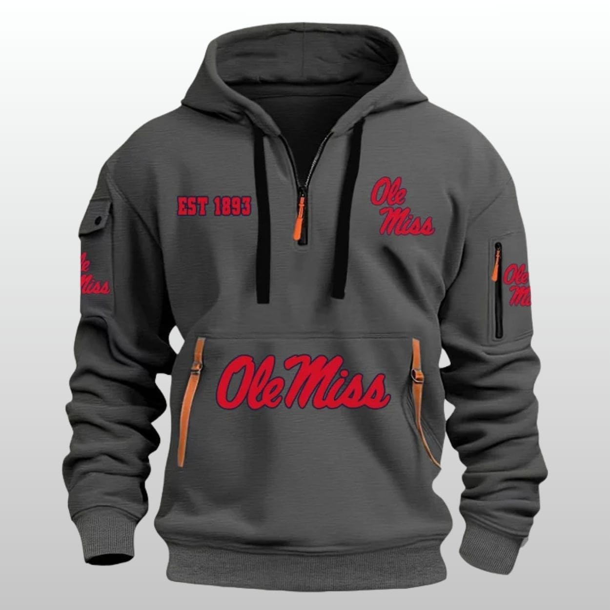 Ole Miss Est 1893 Quarter Zip Hoodie Ole Miss Est 1893 Quarter Zip Hoodie
