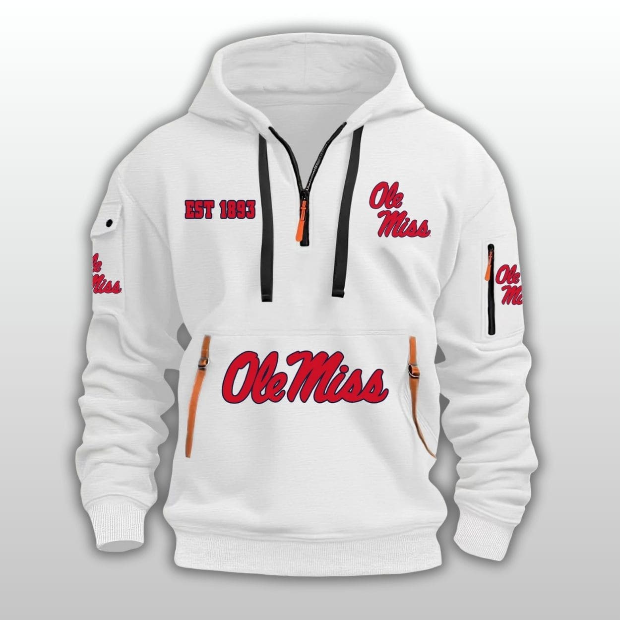 Ole Miss Est 1893 Quarter Zip Hoodie Ole Miss Est 1893 Quarter Zip Hoodie