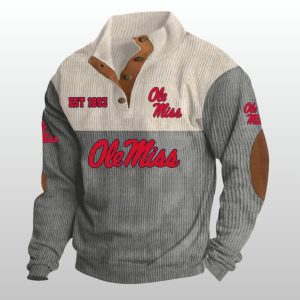 Ole Miss Est 1893 Stand Up Collar Sweatshirt 3