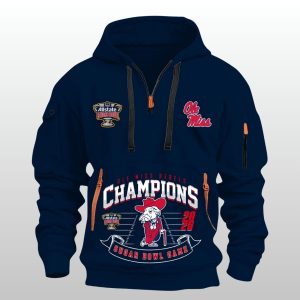 Ole Miss Sugar Bowl Champions 2026 Quarter Zip Hoodie 2
