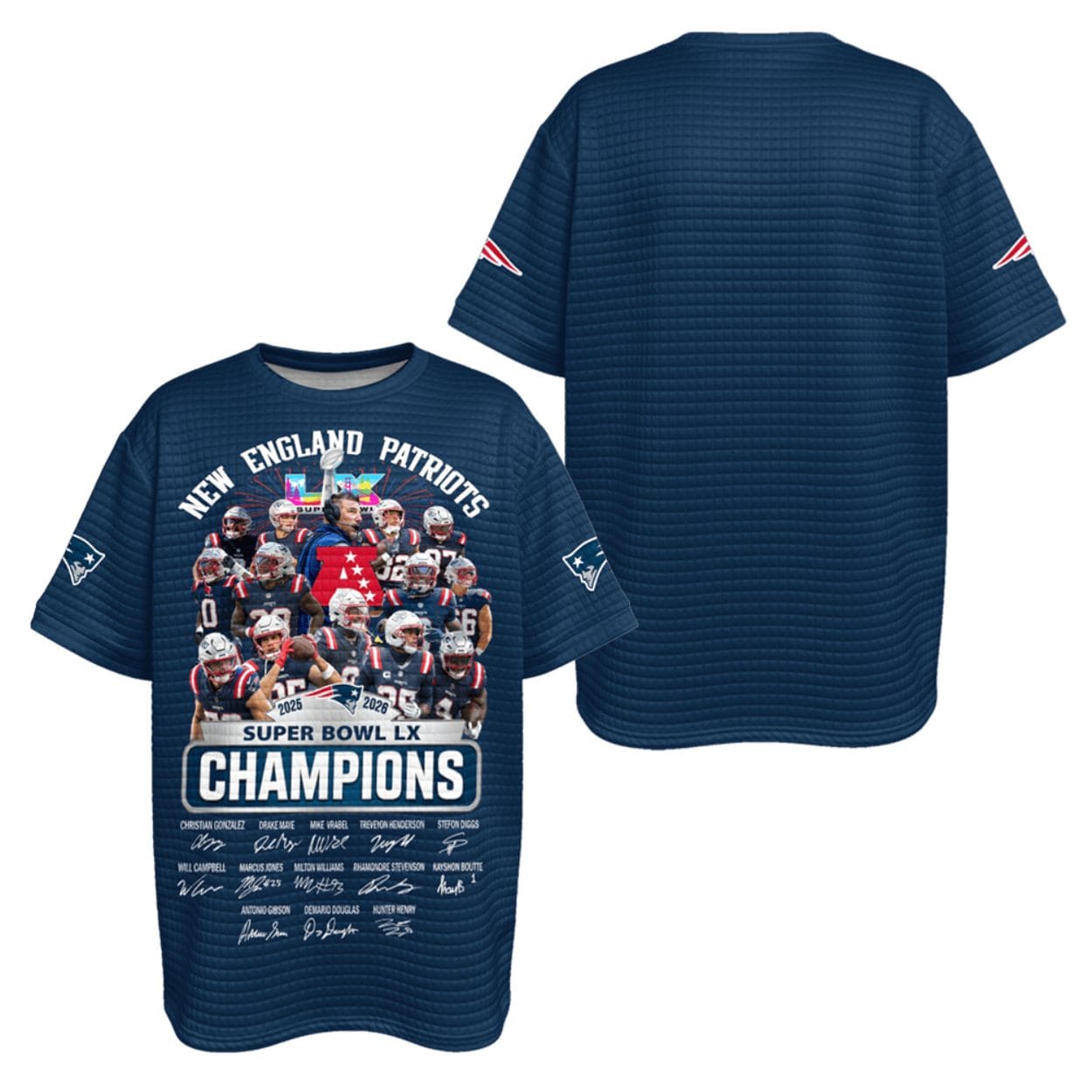Patriots LX Champions 2025-2026 Waffle T-shirt Patriots LX Champions 2025-2026 Waffle T-shirt
