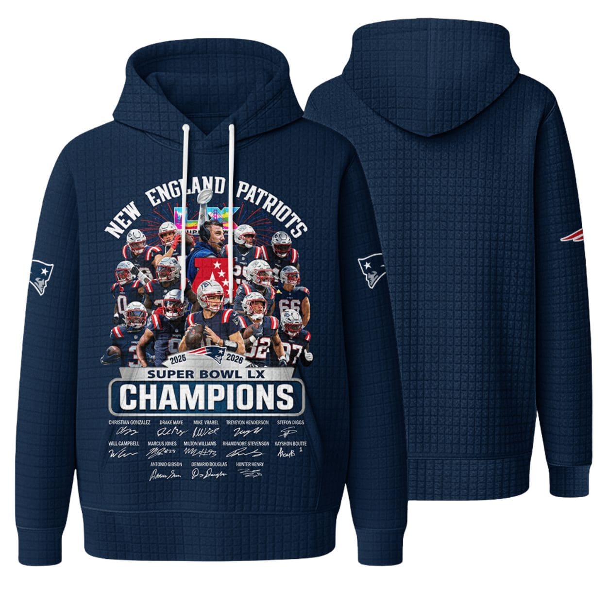 Patriots LX Champions 2025-2026 Waffle T-shirt Patriots LX Champions 2025-2026 Waffle T-shirt