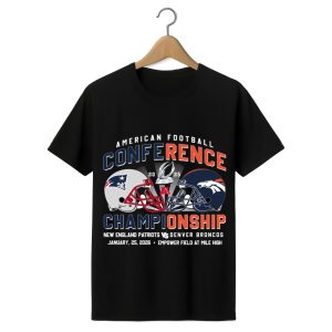 Patriots Vs Broncos American Football Conference Championship 2025 Shirt 1 black 1