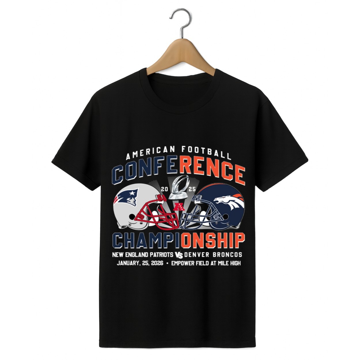 Patriots Vs Broncos American Football Conference Championship 2025 Shirt 1 black 1 Patriots Vs Broncos American Football Conference Championship 2025 Shirt 1 black 1